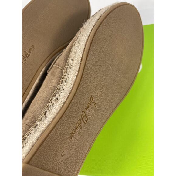 $130Sam Edelman Shoes Women's Size 6 Taupe Suede Espadrille Loafers Kait Slip On - Picture 6 of 8